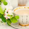 English Breakfast Tea With Tasty Donut Desserts
